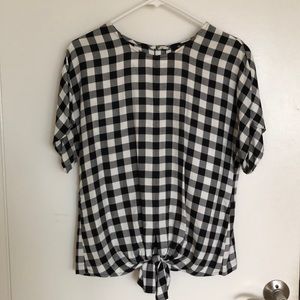 Buffalo Check tie front top